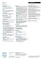 Preview for 2 page of Philips CTM600BLU Specifications