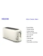 Preview for 1 page of Philips Cucina HD2544 Specifications
