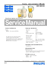 Philips Cucina HR 1840/CC Service Manual preview