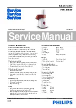 Philips Cucina HR1350 Service Manual preview