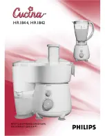 Preview for 1 page of Philips Cucina HR1842 User Manual