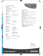 Preview for 2 page of Philips D 6560 Specifications