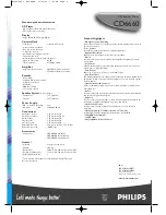 Preview for 4 page of Philips D 6560 Specifications