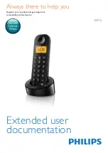 Предварительный просмотр 1 страницы Philips D115 Extended User Documentation