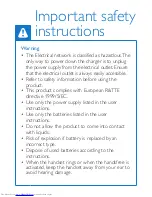 Preview for 2 page of Philips D126 Short User Manual