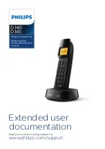 Предварительный просмотр 1 страницы Philips D140 Extended User Documentation