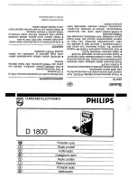 Предварительный просмотр 3 страницы Philips D1800 User Manual