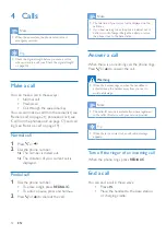 Preview for 14 page of Philips D210 Extended User Documentation