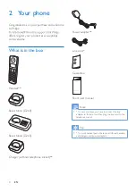 Preview for 6 page of Philips D260 Extended User Documentation