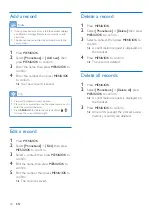 Preview for 20 page of Philips D260 Extended User Documentation