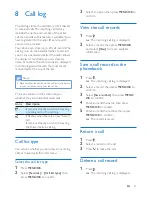 Preview for 21 page of Philips D315 Extended User Documentation