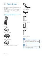 Предварительный просмотр 6 страницы Philips D450 User Documentation