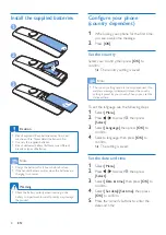 Предварительный просмотр 10 страницы Philips D630 Extended User Documentation