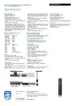 Preview for 3 page of Philips da Vinci 46PFL6605D/77 Specifications