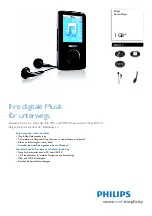 Philips DA1103 (German) Technical Specifications предпросмотр