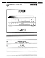 Philips DAT850 User Manual preview