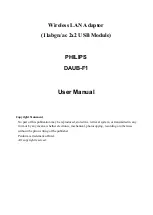 Preview for 1 page of Philips DAUB-F1 User Manual