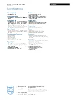 Preview for 3 page of Philips DC-291 Specifications