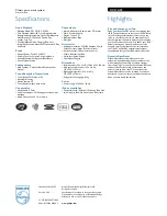 Preview for 2 page of Philips DC156 Specifications