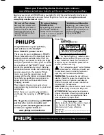 Предварительный просмотр 2 страницы Philips DC570 User Manual