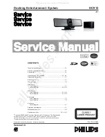 Предварительный просмотр 1 страницы Philips DC912/37 Service Manual