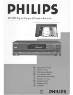 Philips DCC 380 Lnstructions For Use preview