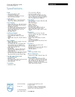 Предварительный просмотр 3 страницы Philips DCD322 Specification Sheet