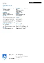 Preview for 3 page of Philips DCM276 Specifications