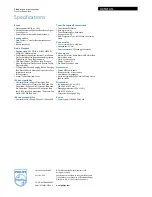 Preview for 3 page of Philips DCM292 Specifications