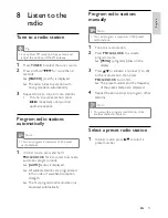 Предварительный просмотр 17 страницы Philips DCM580 User Manual