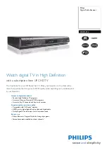 Philips DCR 5012 Specification Sheet preview