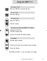 Предварительный просмотр 8 страницы Philips DECT 111 User Manual