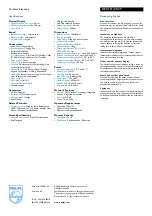 Preview for 2 page of Philips DECT2112S Specifications