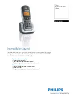 Предварительный просмотр 1 страницы Philips DECT2250G - DECT 2250G Cordless Extension Handset Manual