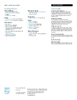 Preview for 2 page of Philips DECT2250G Technical Specifications