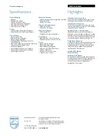 Preview for 2 page of Philips DECT5221B Specifications