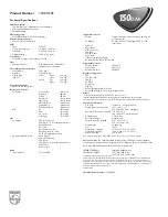 Preview for 2 page of Philips DesXcape 150DM10P Specifications