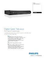 Philips Digital Cable Receiver DCR2022 Specifications preview