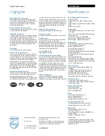 Preview for 2 page of Philips Digital Cable Receiver DCR2022 Specifications