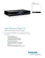 Philips Digital Satellite Receiver DSR5005 Specifications preview