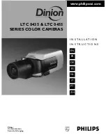 Philips Dinion LTC 0435 Series Installation Instructions Manual preview