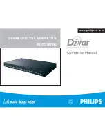 Philips Divar Operation Manual preview