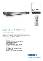 Preview for 1 page of Philips DivX Ultra DVP5166K Brochure & Specs