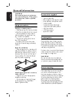 Preview for 8 page of Philips DivX Ultra HTS3320 User Manual