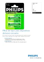 Предварительный просмотр 1 страницы Philips DLA63109 (Portuguese) Especificacoes