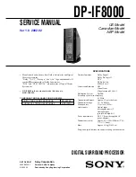 Preview for 1 page of Philips DP-IF8000 Service Manual