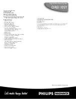 Preview for 2 page of Philips DRE110SY Specifications