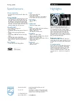 Preview for 2 page of Philips DS3020 Specifications