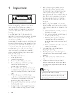 Предварительный просмотр 3 страницы Philips DS3150/12 User Manual