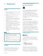 Предварительный просмотр 4 страницы Philips DS3480 User Manual